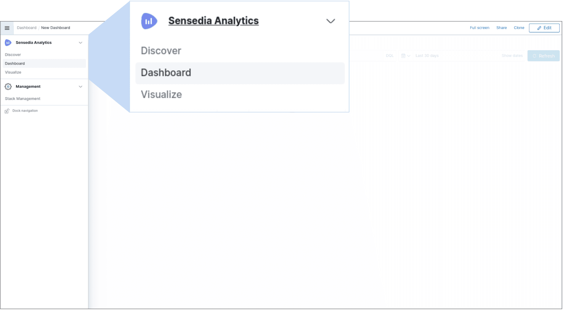 advanced analysis screen with functionalities highlighted