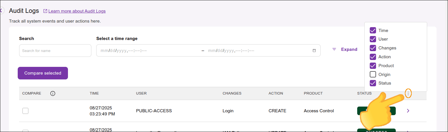 icon with three dots stacked vertically