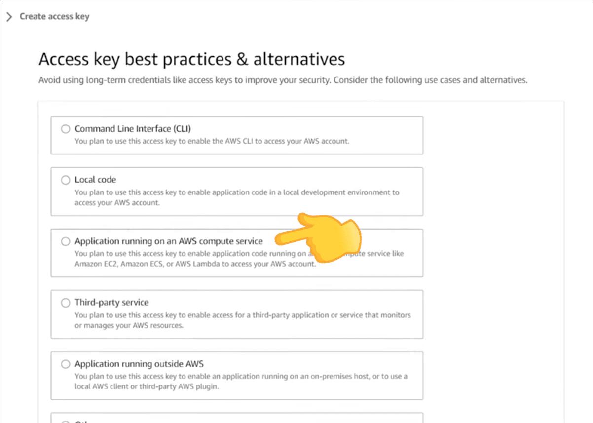 screenshot showing the option for Application running
