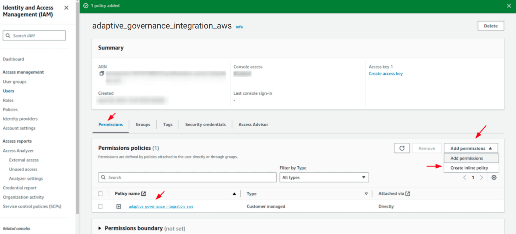 screenshot showing the Permissions tab and Add Permissions button
