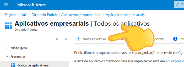 location of the Create your own application button
