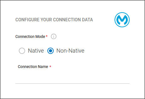 detail of the non-native connection creation screen step 2 for MuleSoft