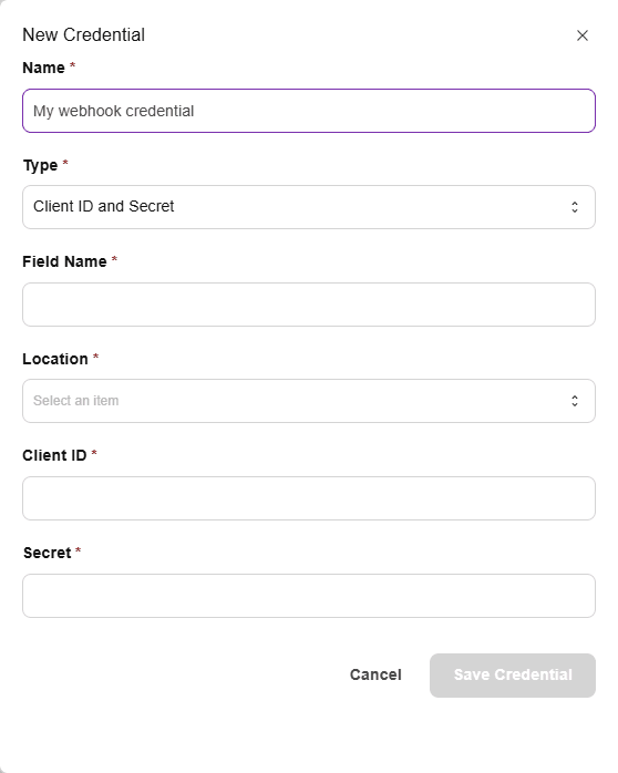 Client ID and Secret Example