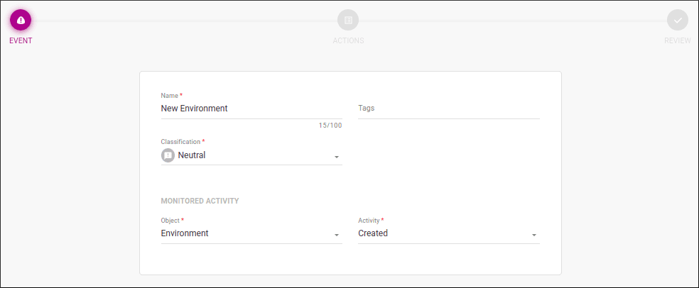Platform Events Event
