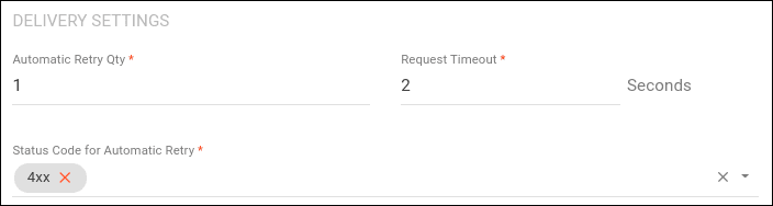 Policy Configuration: Retry Settings Section