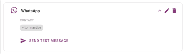 Send Test Message WhatsApp